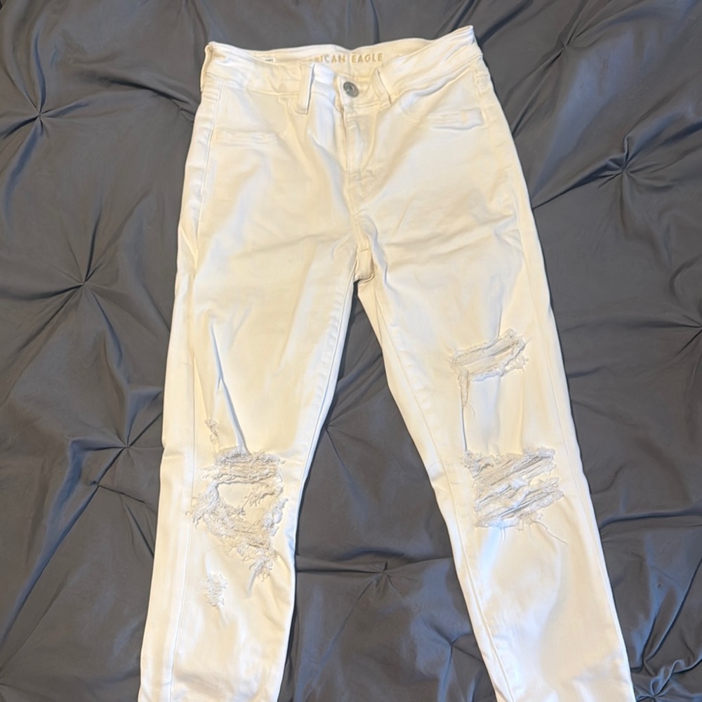 American Eagle Outfitters High Rise White Jeans